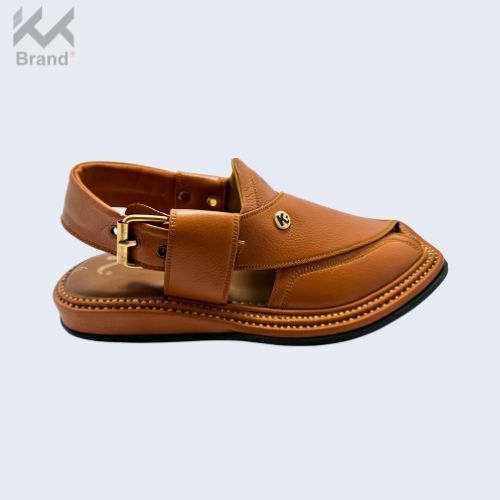 Authentic Brown Leather Peshawari Chappal – KK107