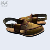 Handcrafted Brown Leather Peshawari Chappal – KK102