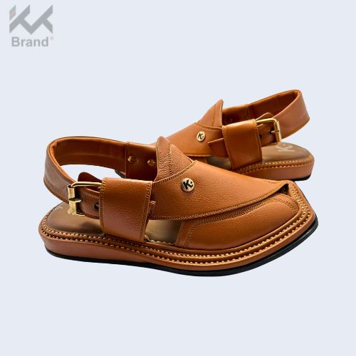Authentic Brown Leather Peshawari Chappal – KK107