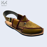 Handcrafted Brown Leather Peshawari Chappal – KK102