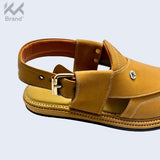 Traditional Tan Leather Peshawari Chappal – KK105