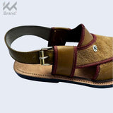 Handcrafted Brown Leather Peshawari Chappal – KK102
