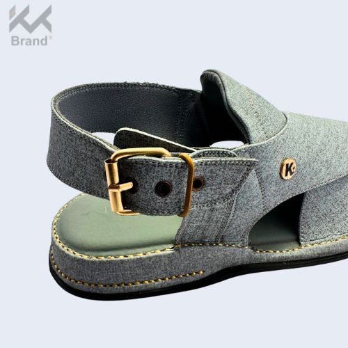 Gray Textured Peshawari Chappal – KK108