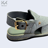 Gray Textured Peshawari Chappal – KK108