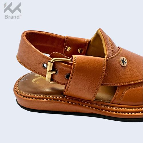 Authentic Brown Leather Peshawari Chappal – KK107
