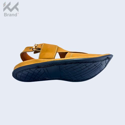 Traditional Tan Leather Peshawari Chappal – KK105