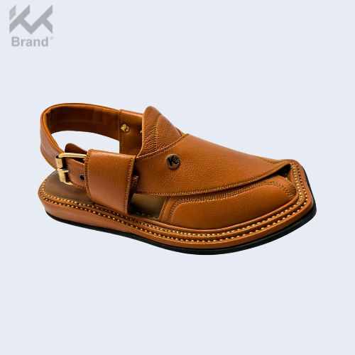 Authentic Brown Leather Peshawari Chappal – KK107