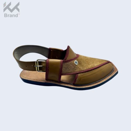 Handcrafted Brown Leather Peshawari Chappal – KK102